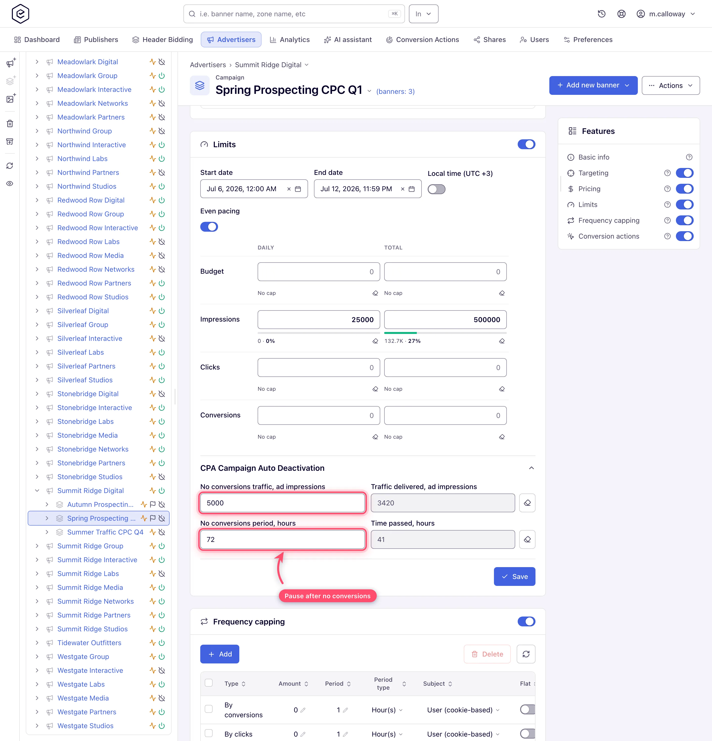 CPA auto-deactivation
