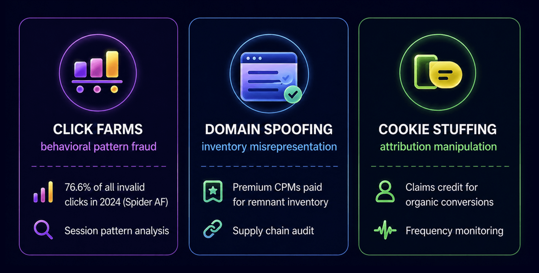 Harder to detect ad fraud types