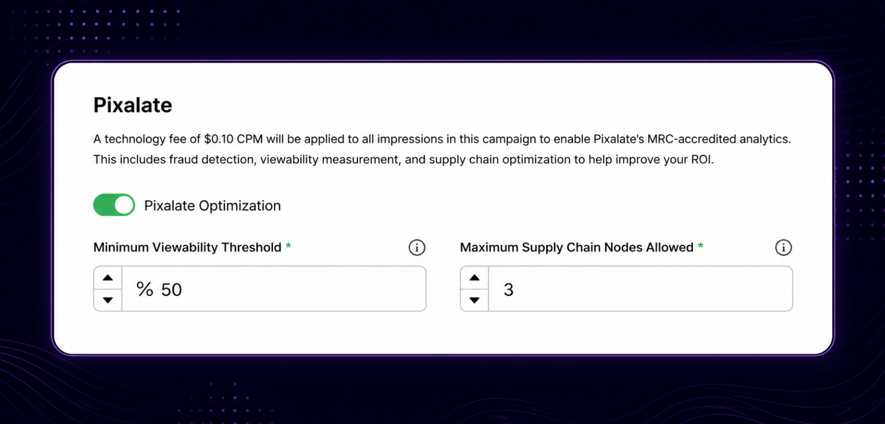 Pixalate post-bid analytics in Epom DSP