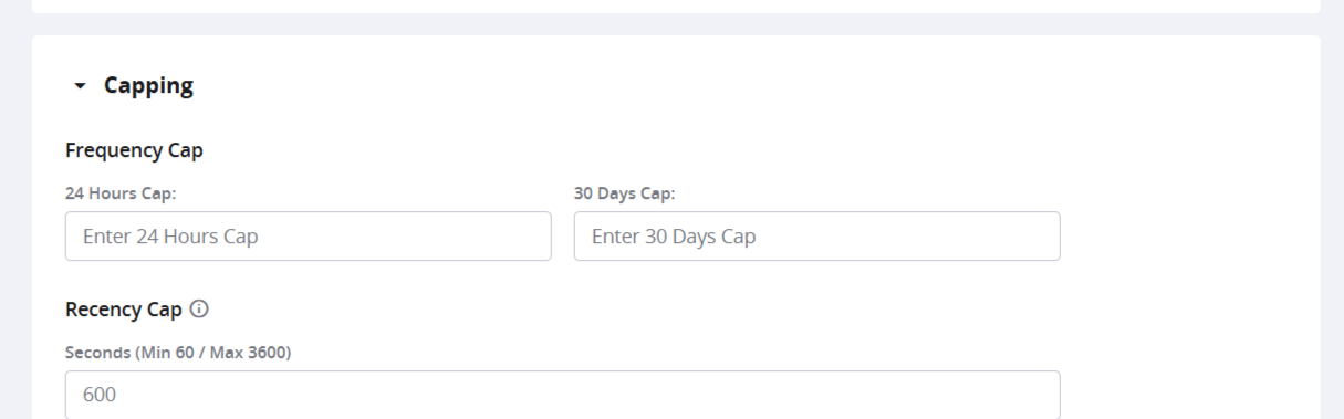 campaign-level frequency capping at Epom DSP