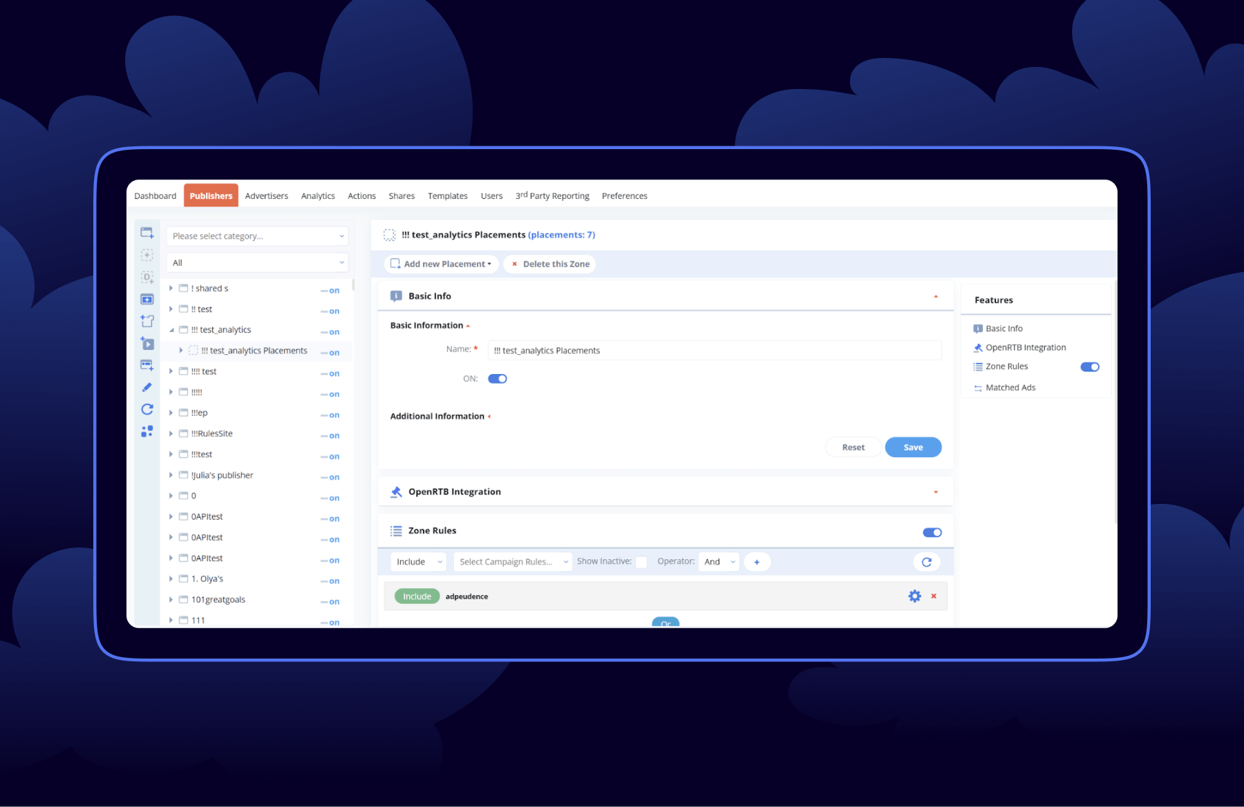 Epom Ad Server UI