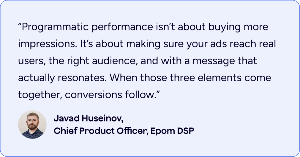 Programmatic performance quote