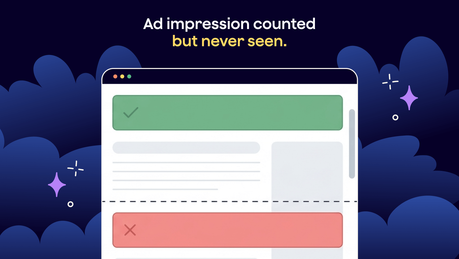 not visible ad impressions