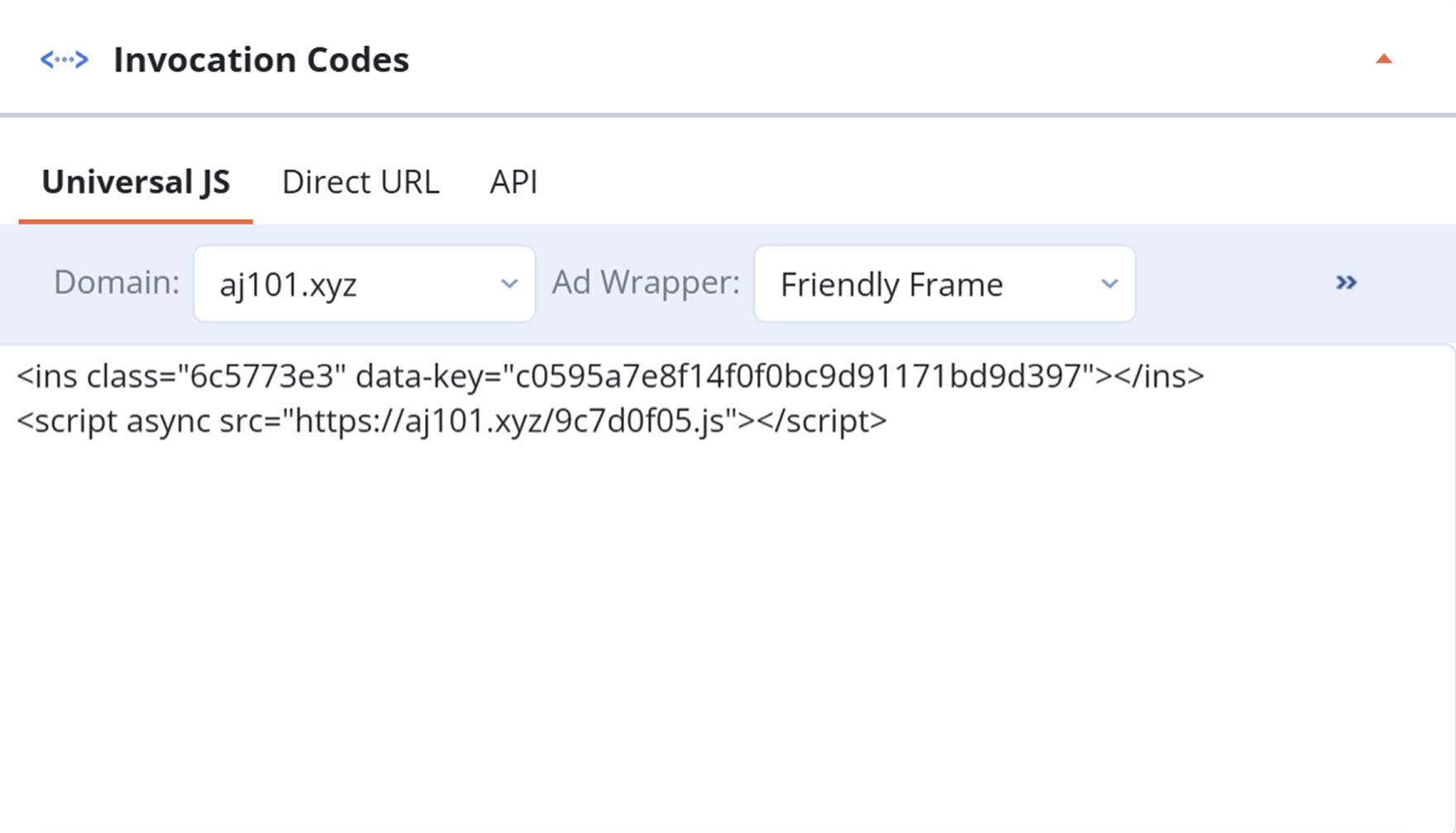Ad Tag Screenshot