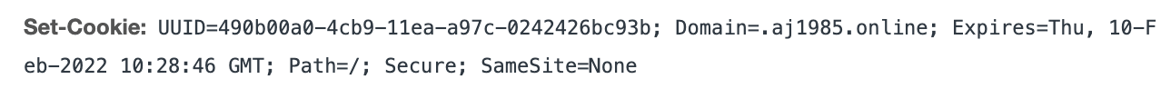 Samesite None Secure attribute settings