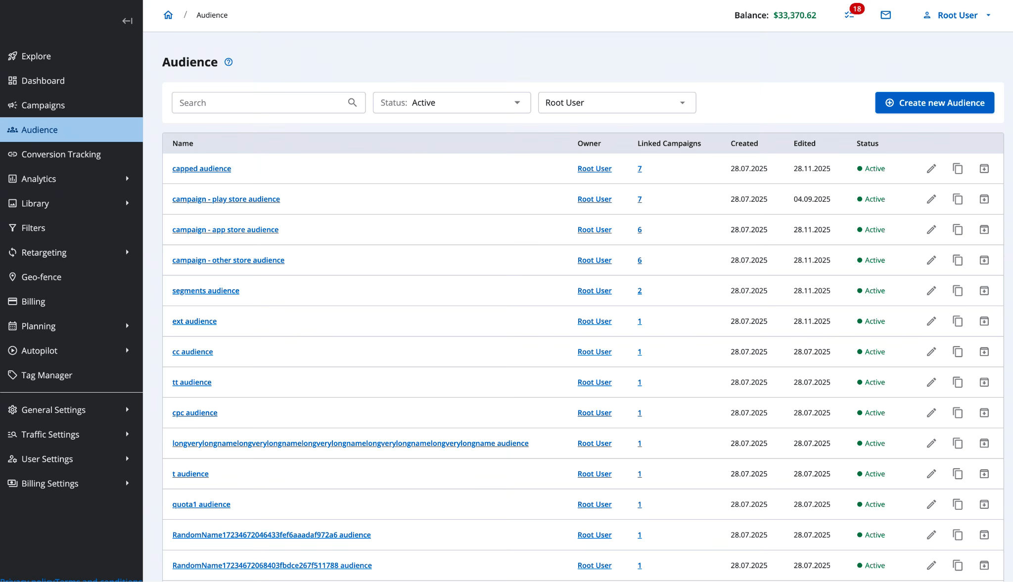 Epom DSP 8.1: Copy Audience modal