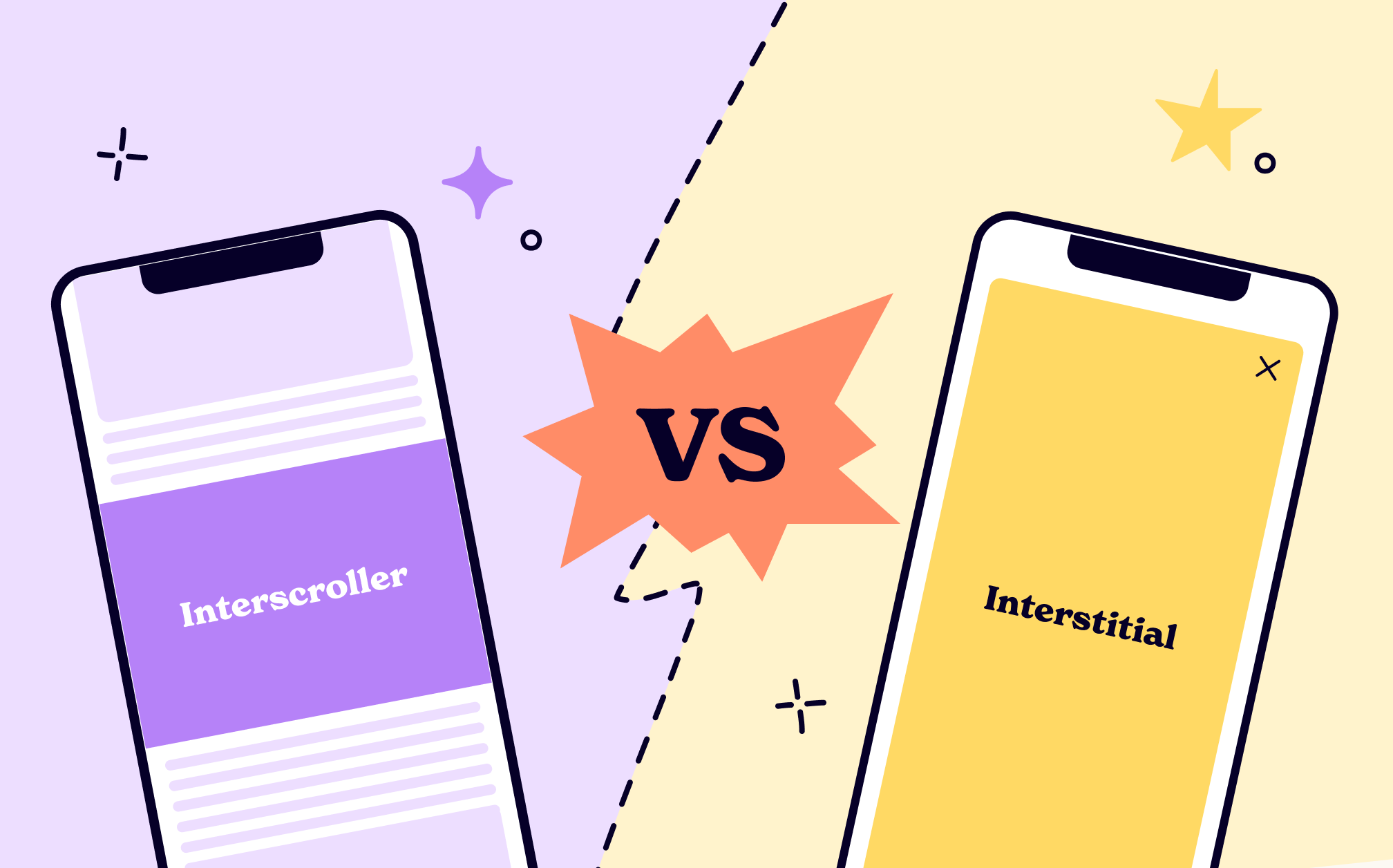 Interstitial vs. interscroller ads