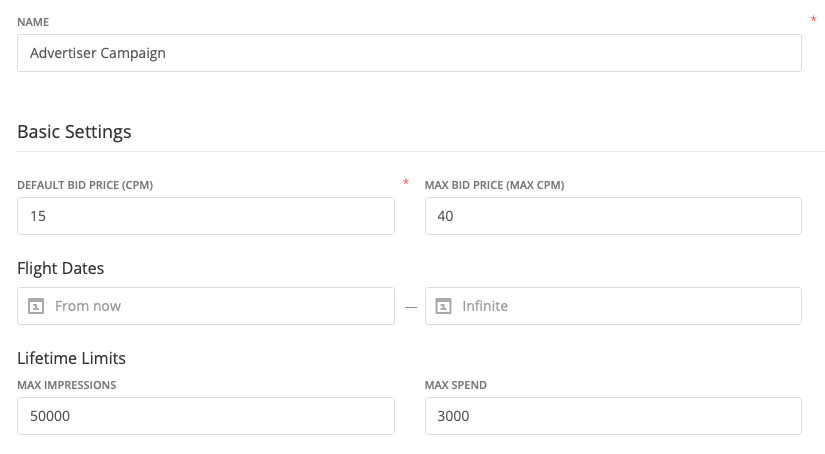 How to set maximum CPM at Epom white-label DSP account