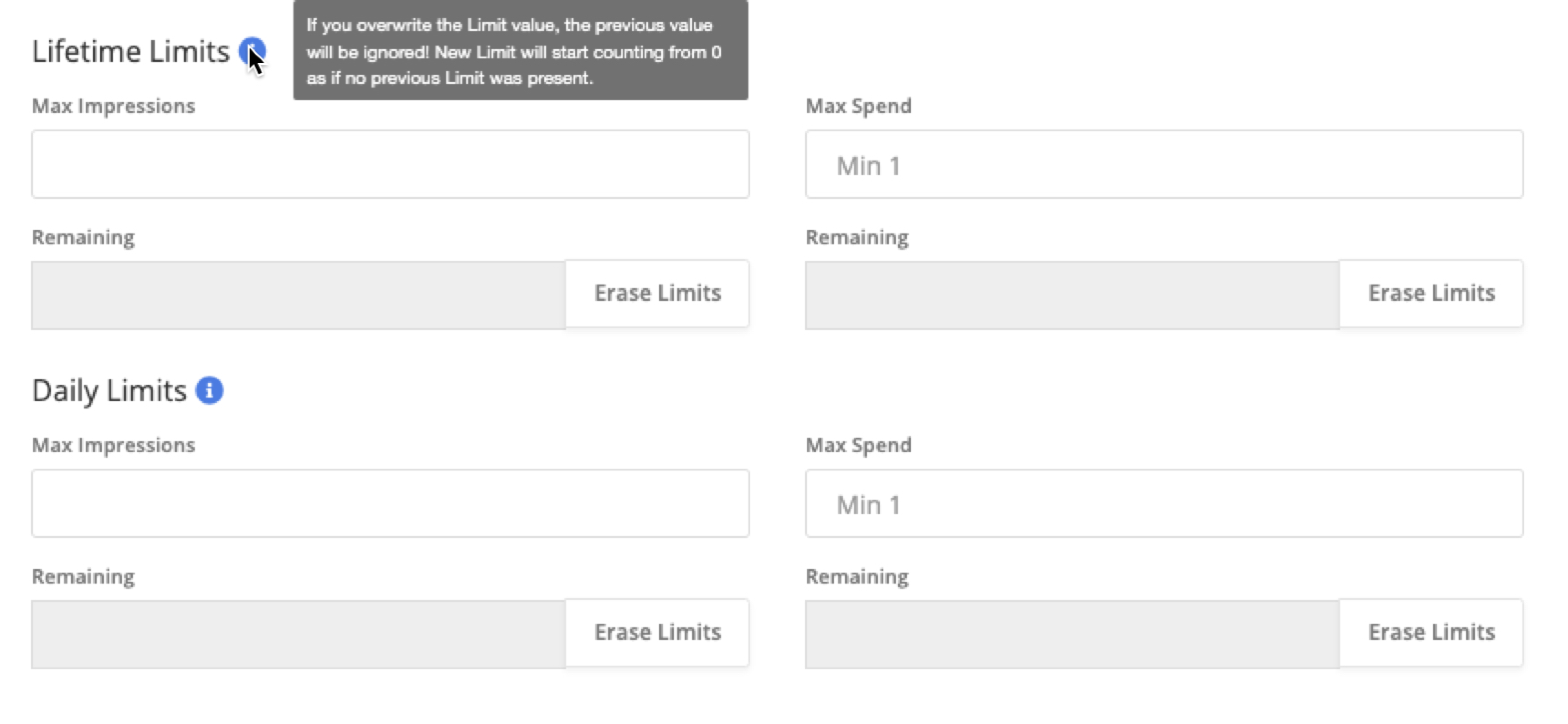 lifetime limits tooltip