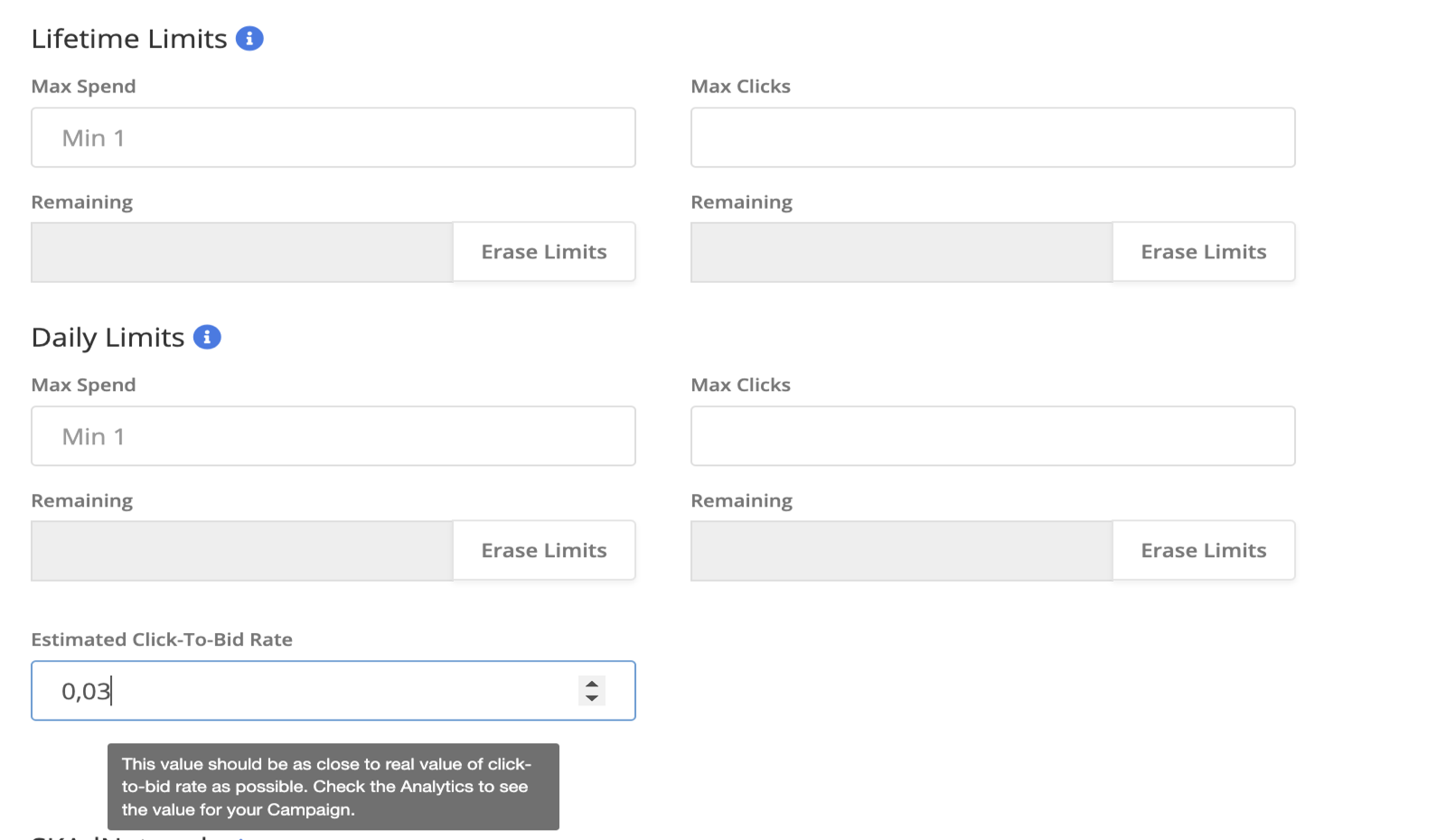 click-to-bid ratio field