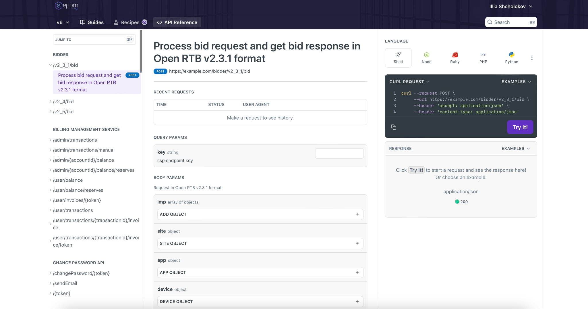 swagger docs integrated with readme