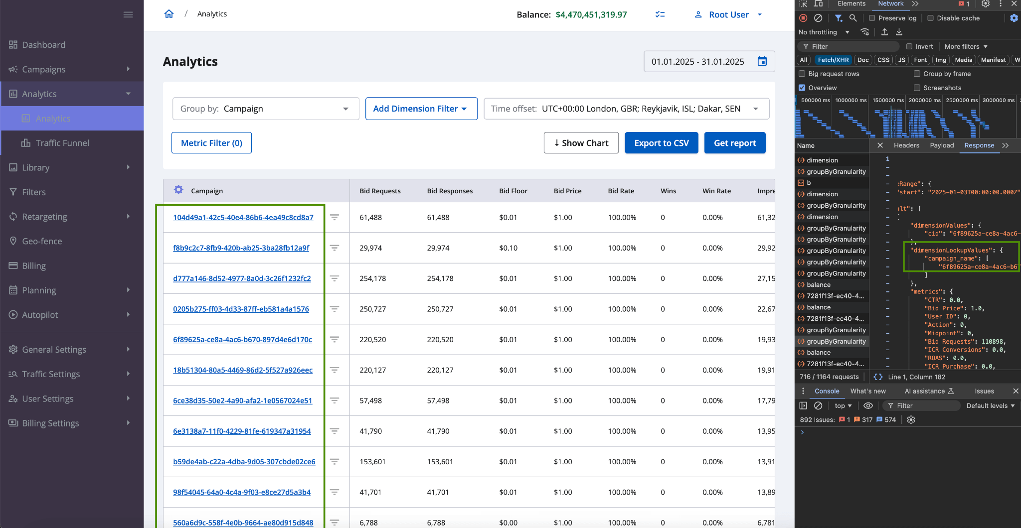 analytic lookup service
