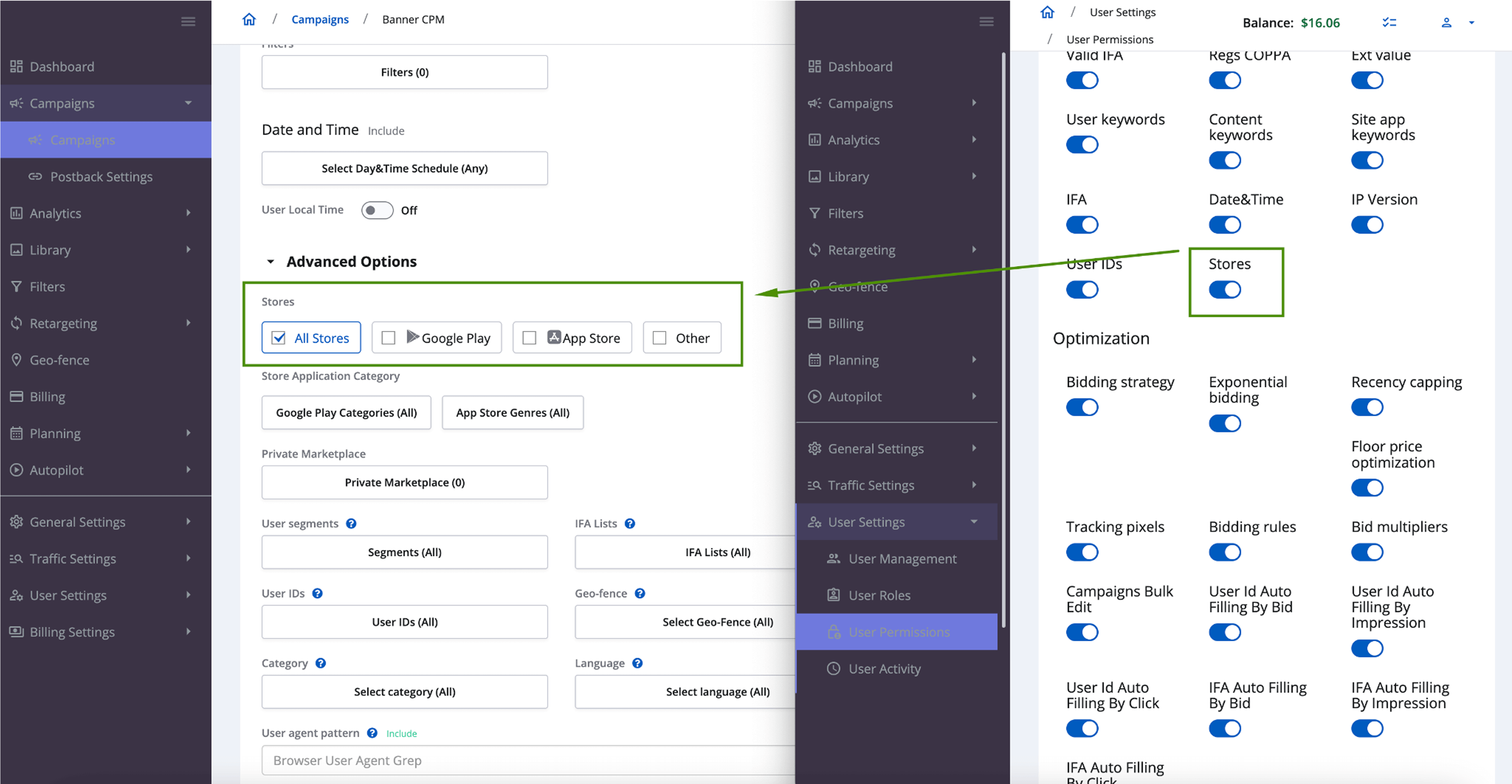 New Permissions for Google and App Store