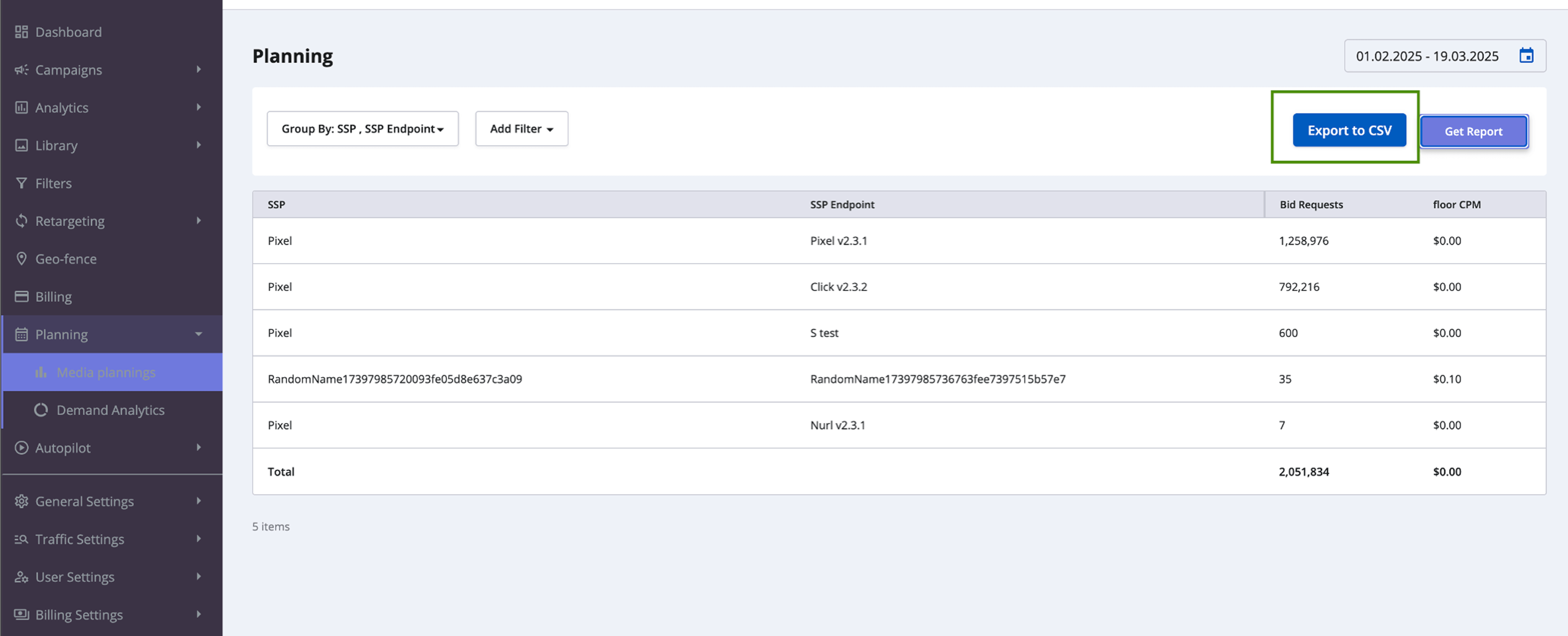Export CSV into a File