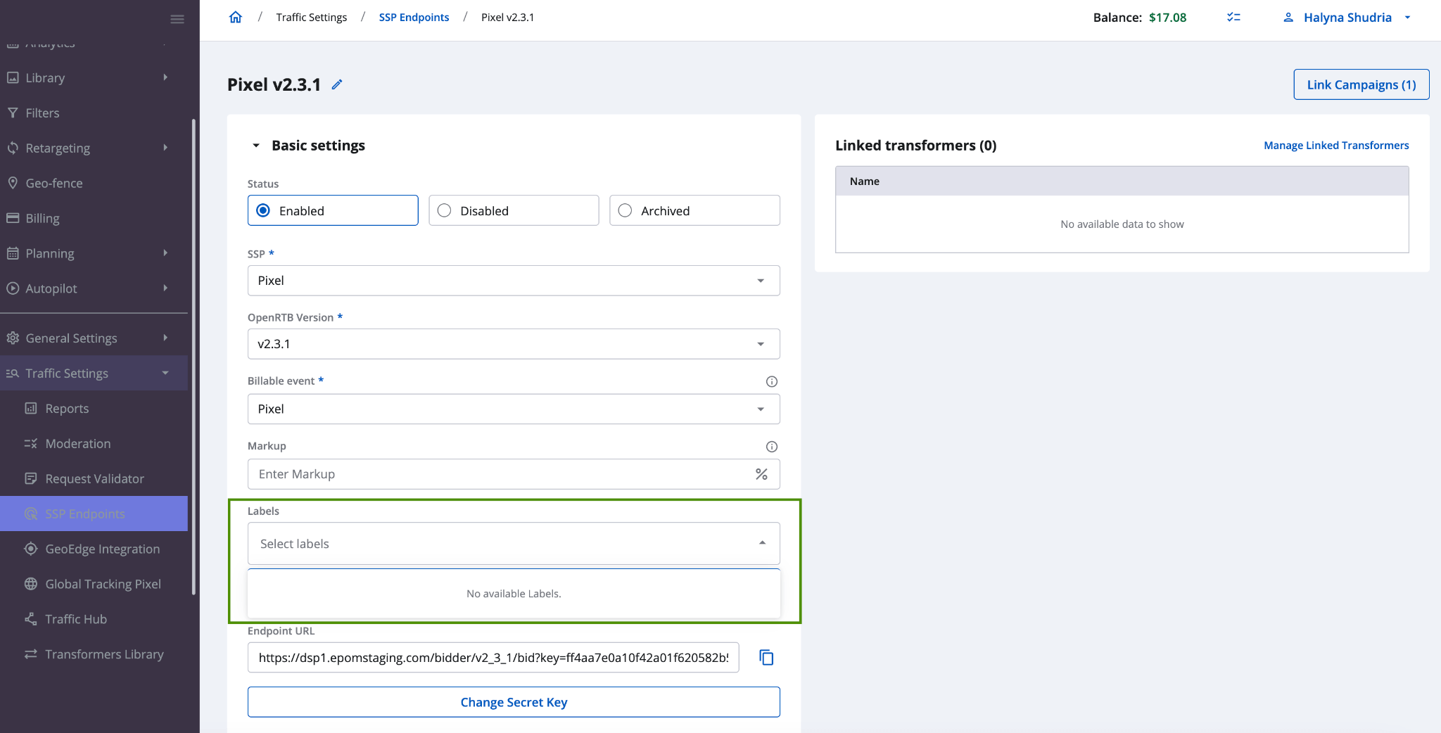 Retargeting Feature Switcher