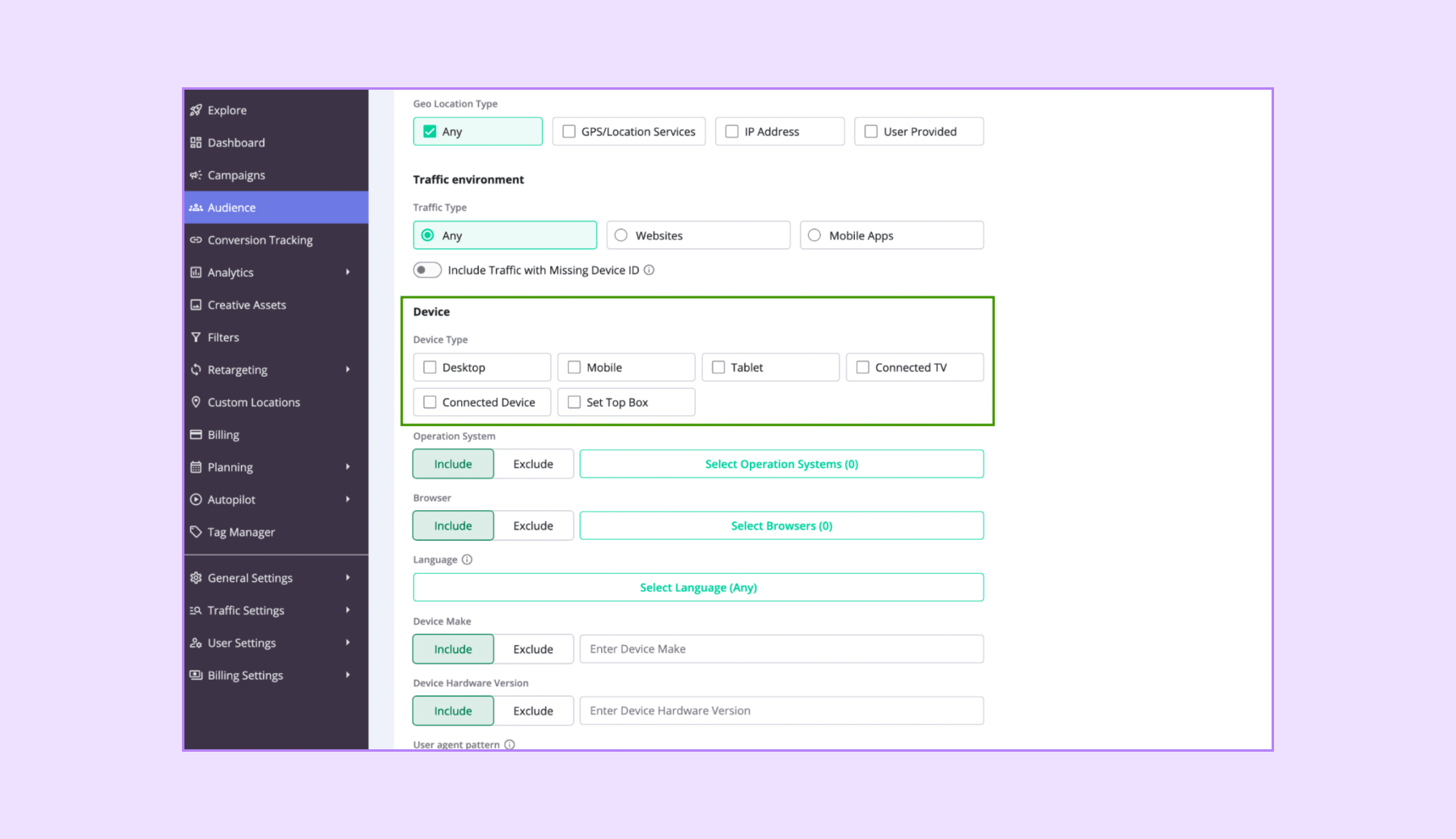 Epom DSP 8.6: Based on Role dropdown when creating a new user role