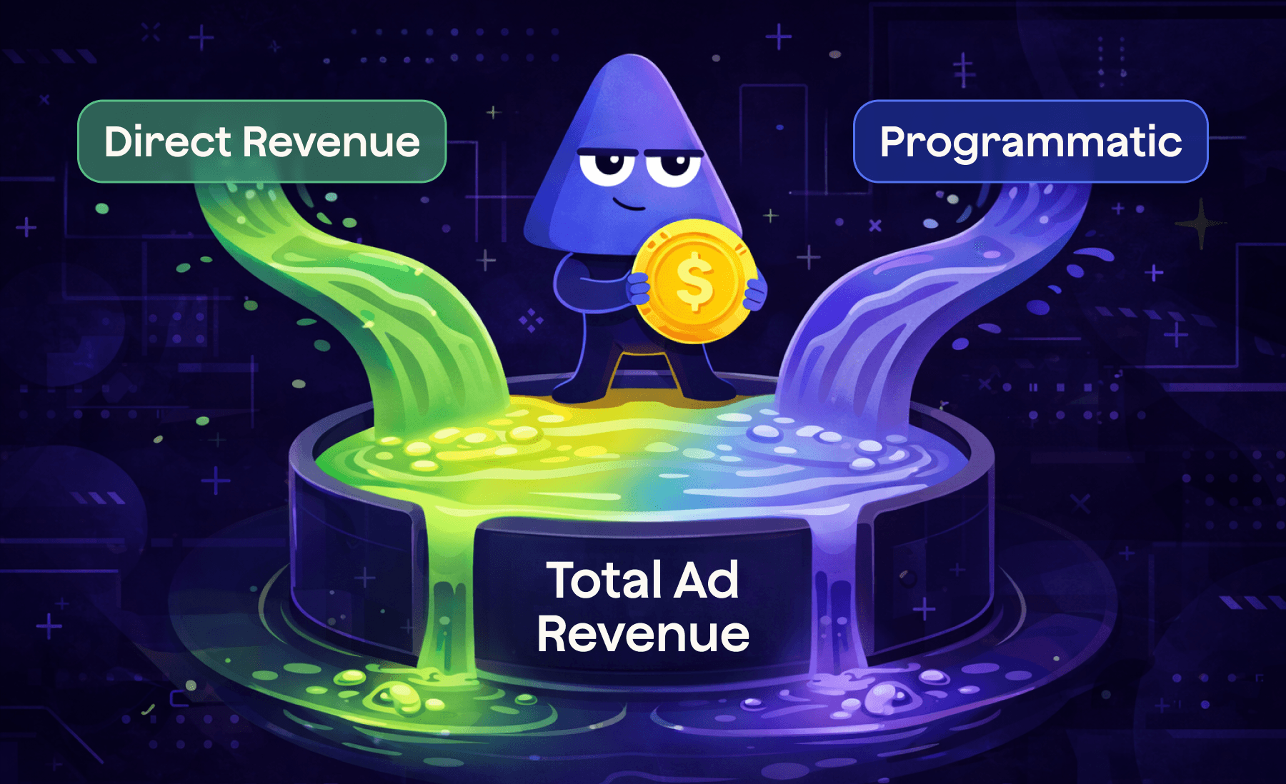 Two revenue streams merge into one pool.