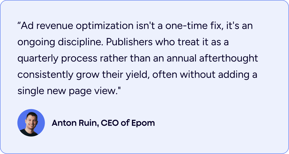 Anton Ruin, CEO of Epom