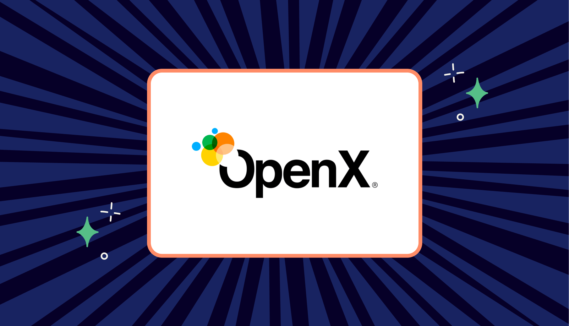 OpenX logo with multicolor circle icon