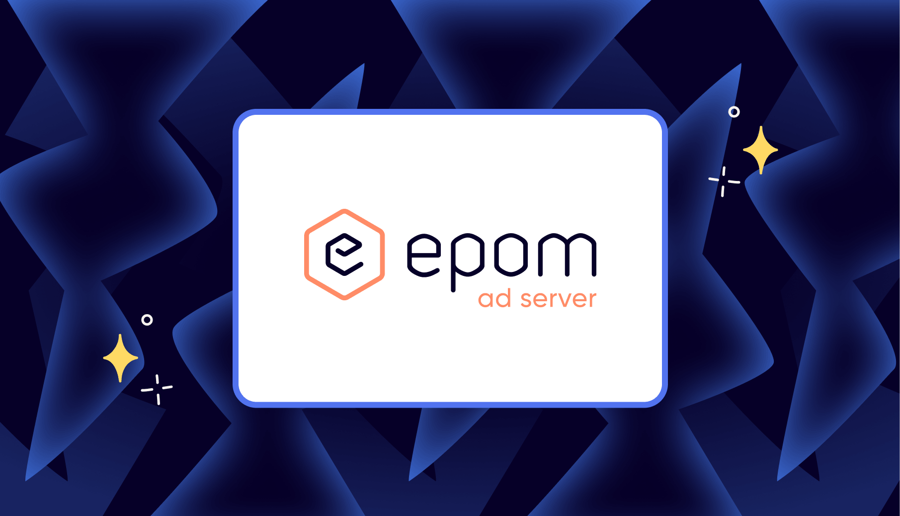 Epom Ad Server logo in orange and blue