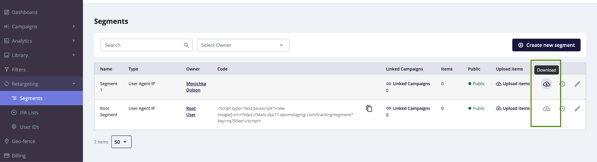 Gzipped data export in one click in DSP 6.9.2